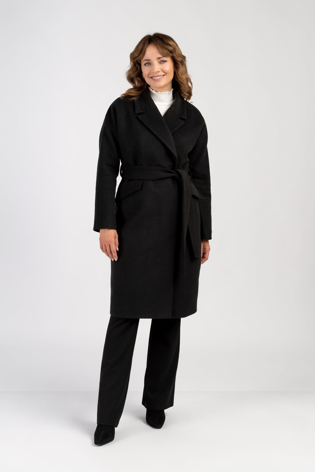 Verona Chocolate Alpaca Coat - salme.pl