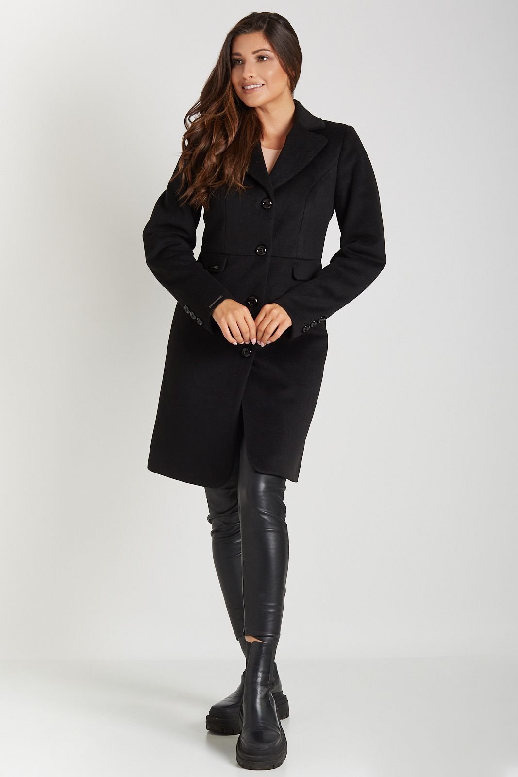 KORNELIA black alpaca coat