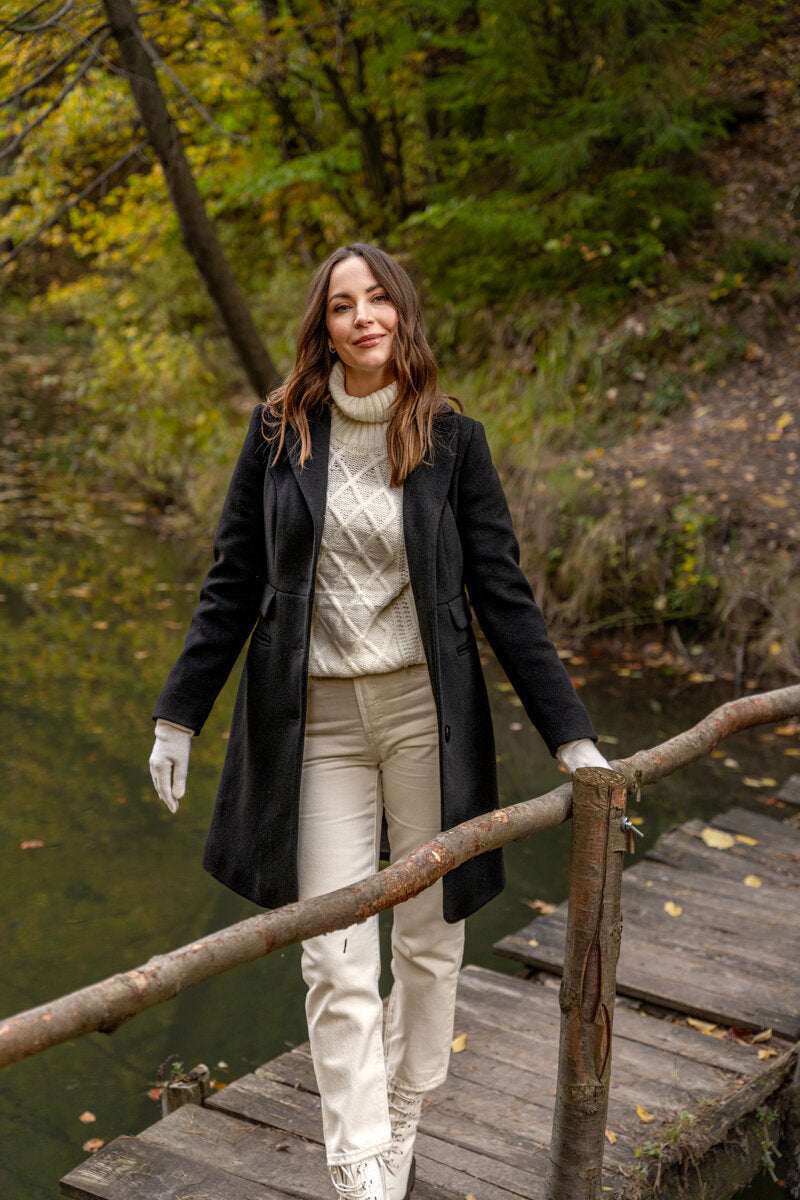 KORNELIA black alpaca coat