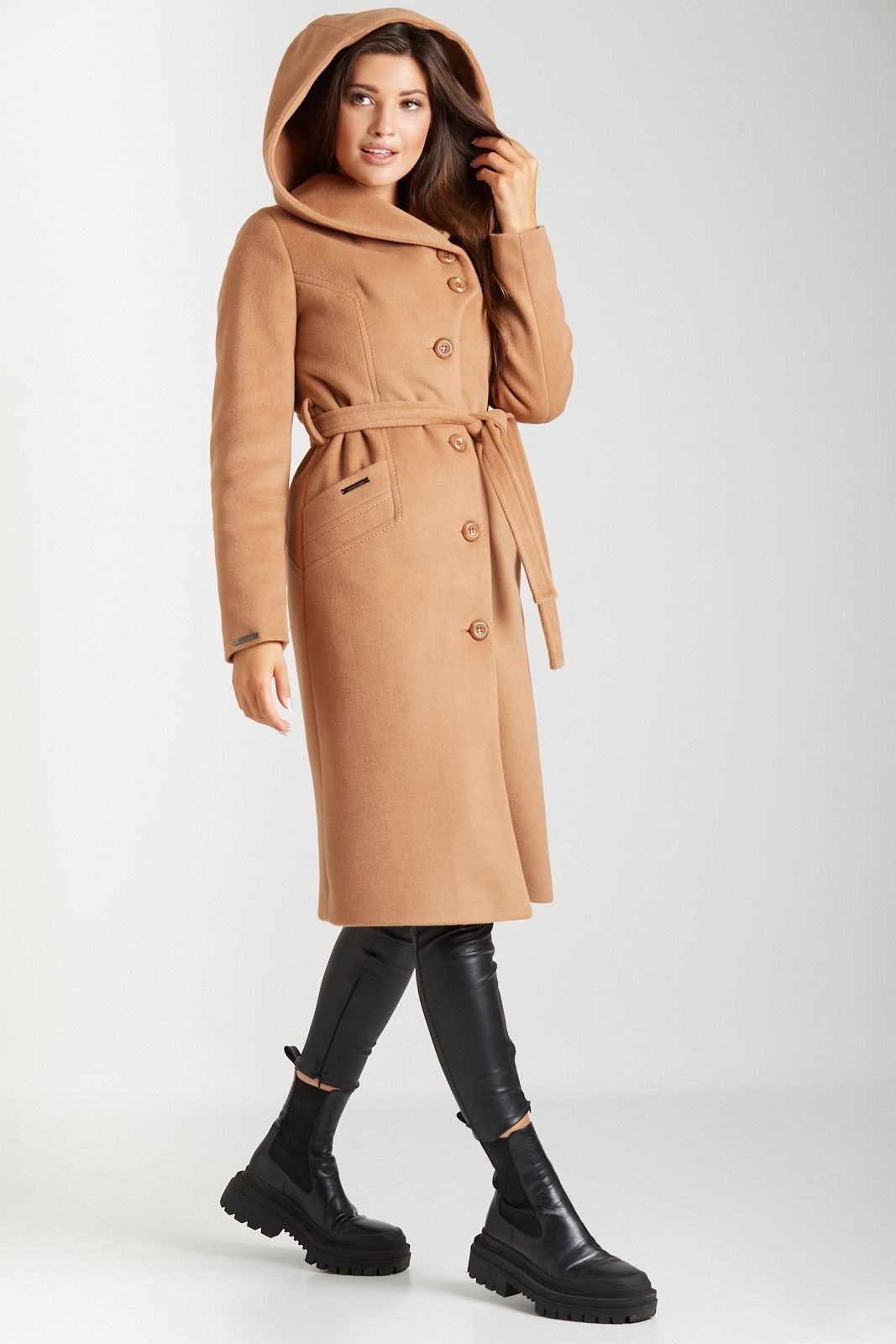 MARIKA camel alpaca coat 