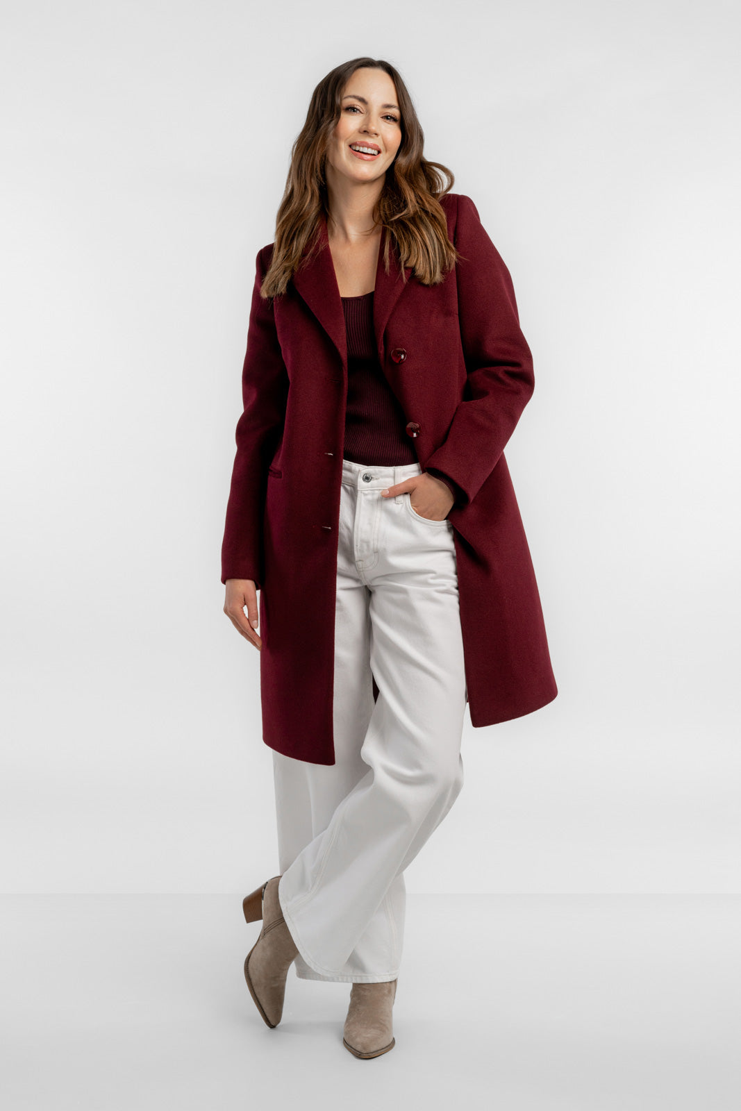 MOLLIE coat burgundy