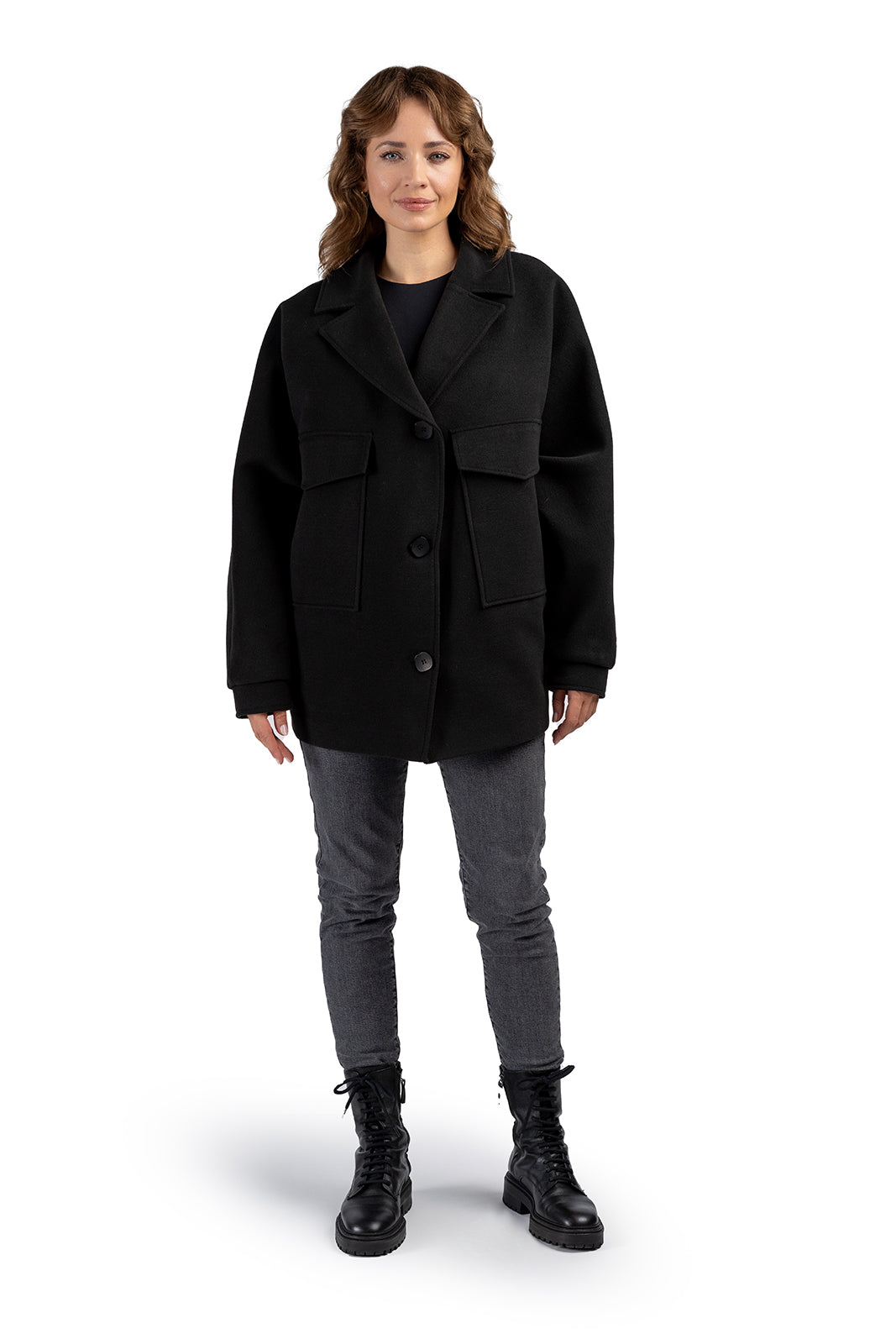 OMENA coat black