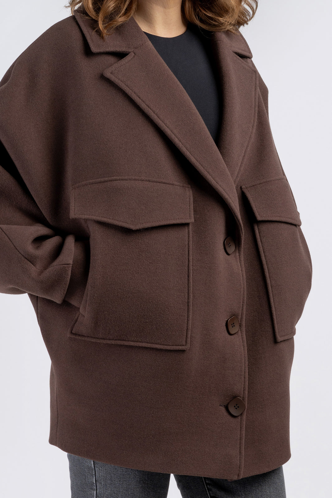 OMENA coat chocolate