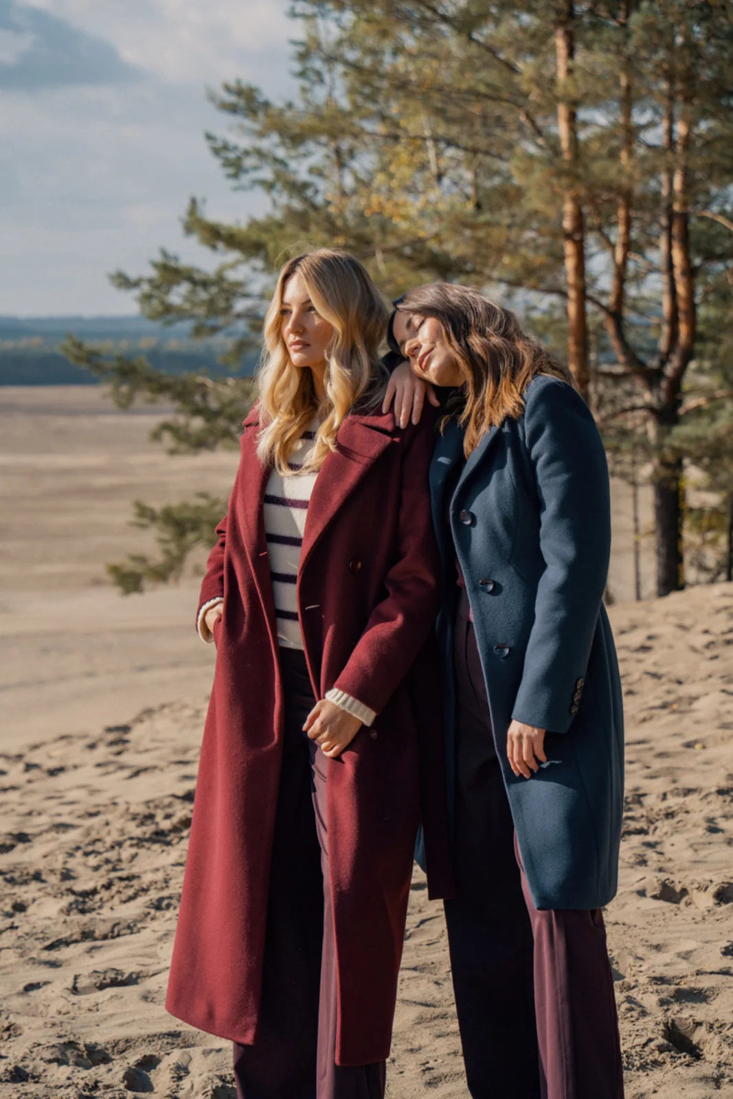 VERONA maxi coat burgundy