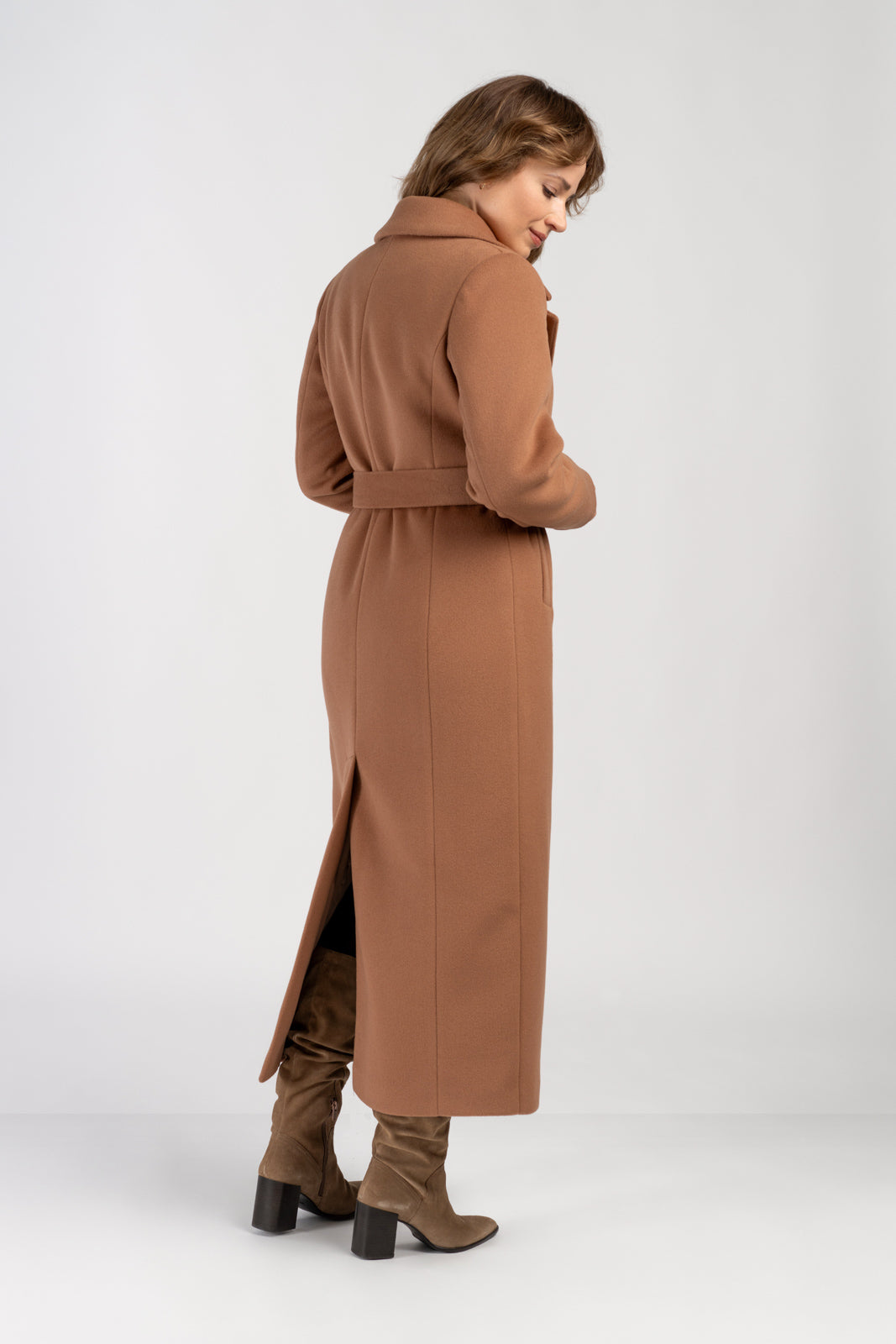 VERONA maxi camel coat