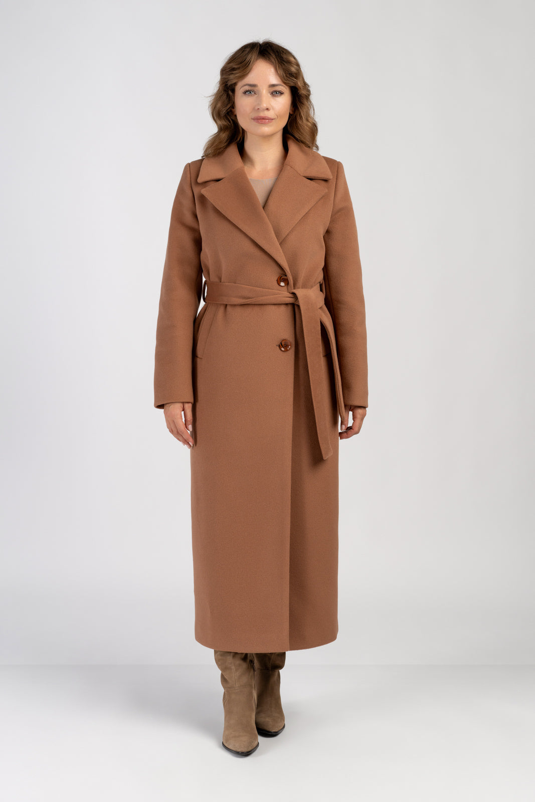 VERONA maxi camel coat