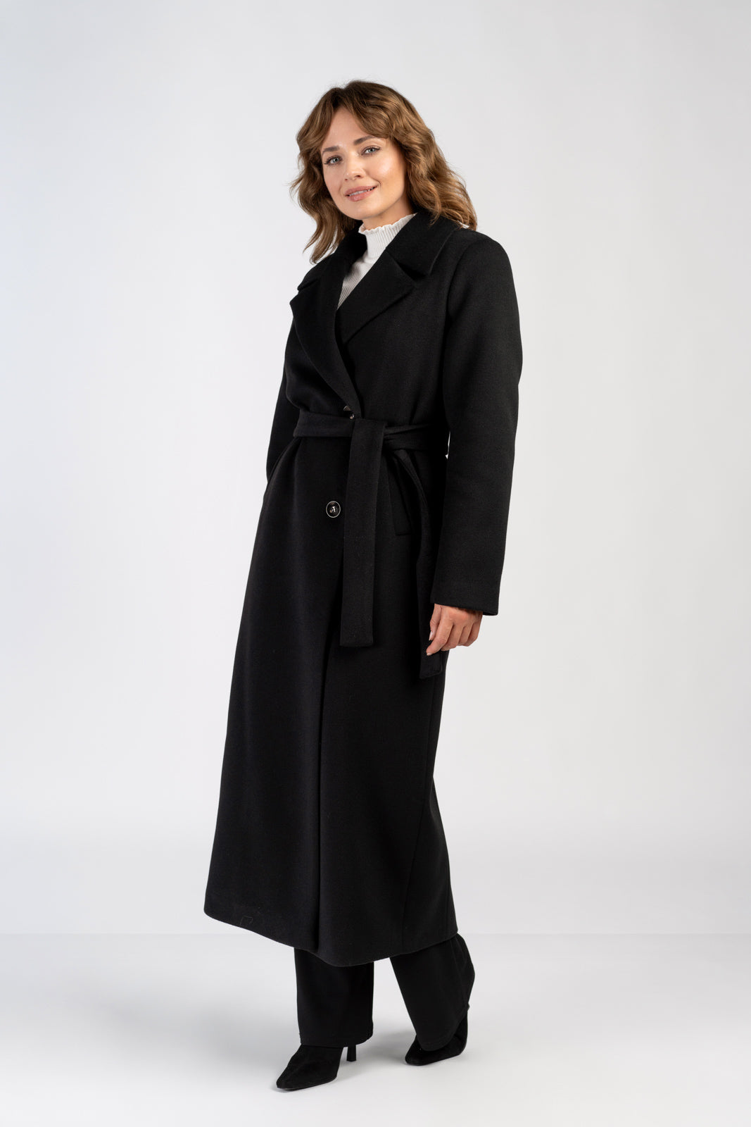 VERONA maxi coat black