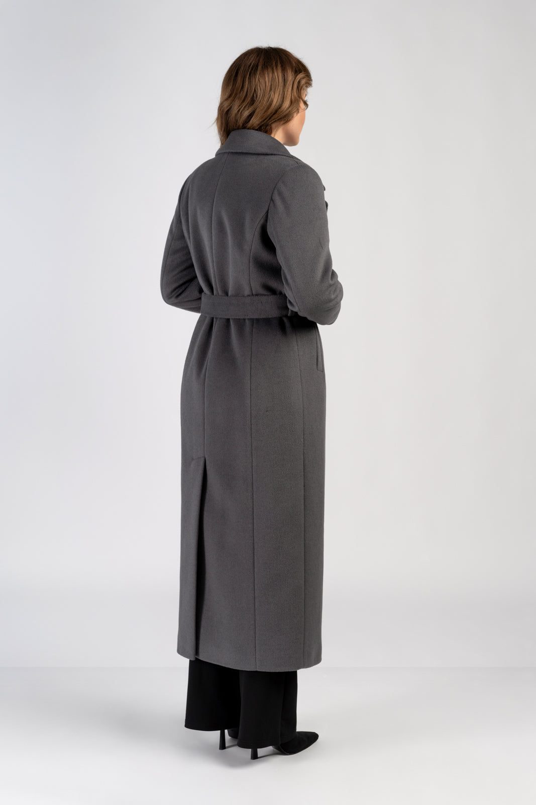 Verona gray alpaca coat - salme.pl