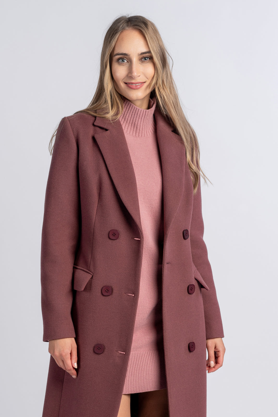 VIVIENNE burgundy coat