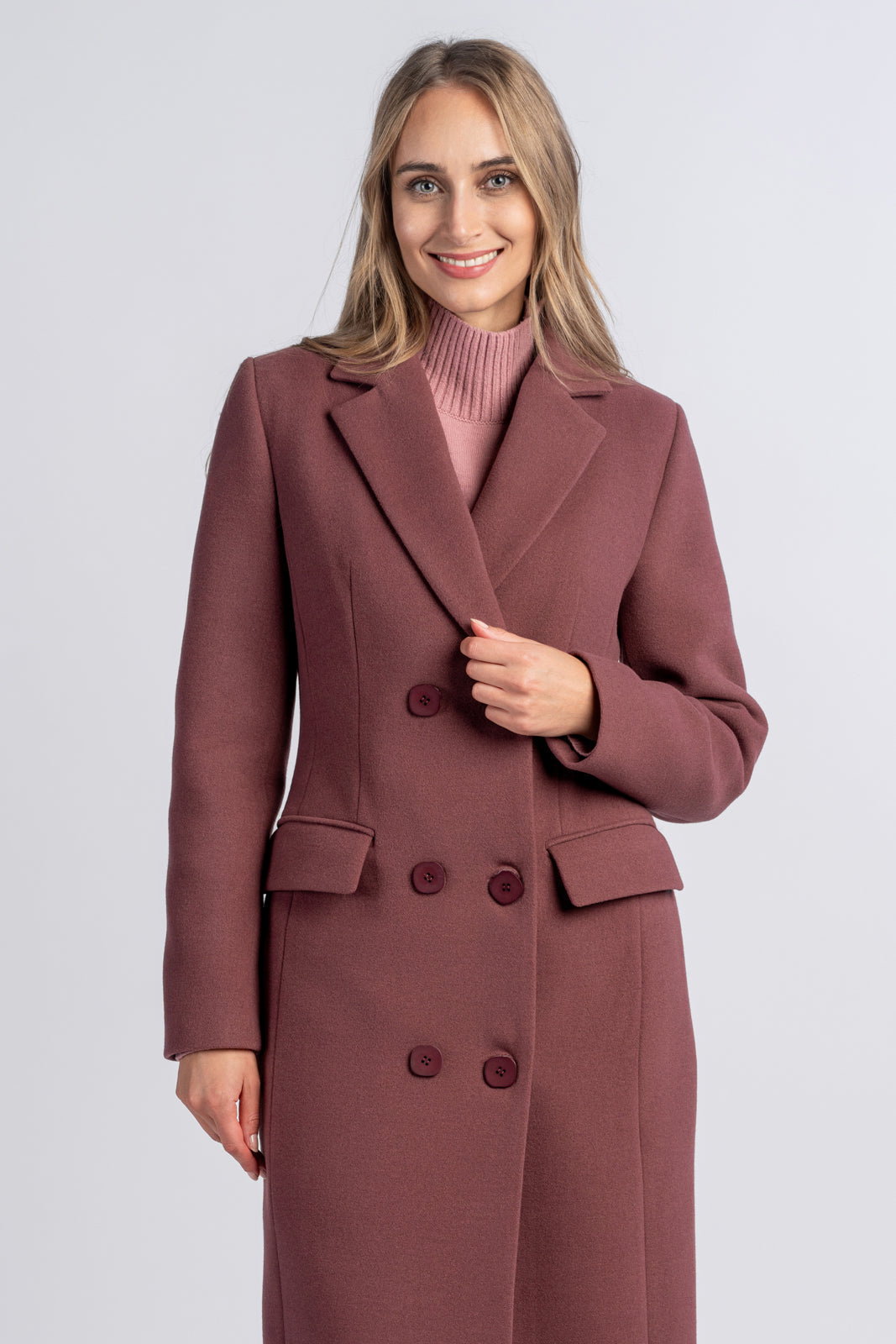 VIVIENNE burgundy coat