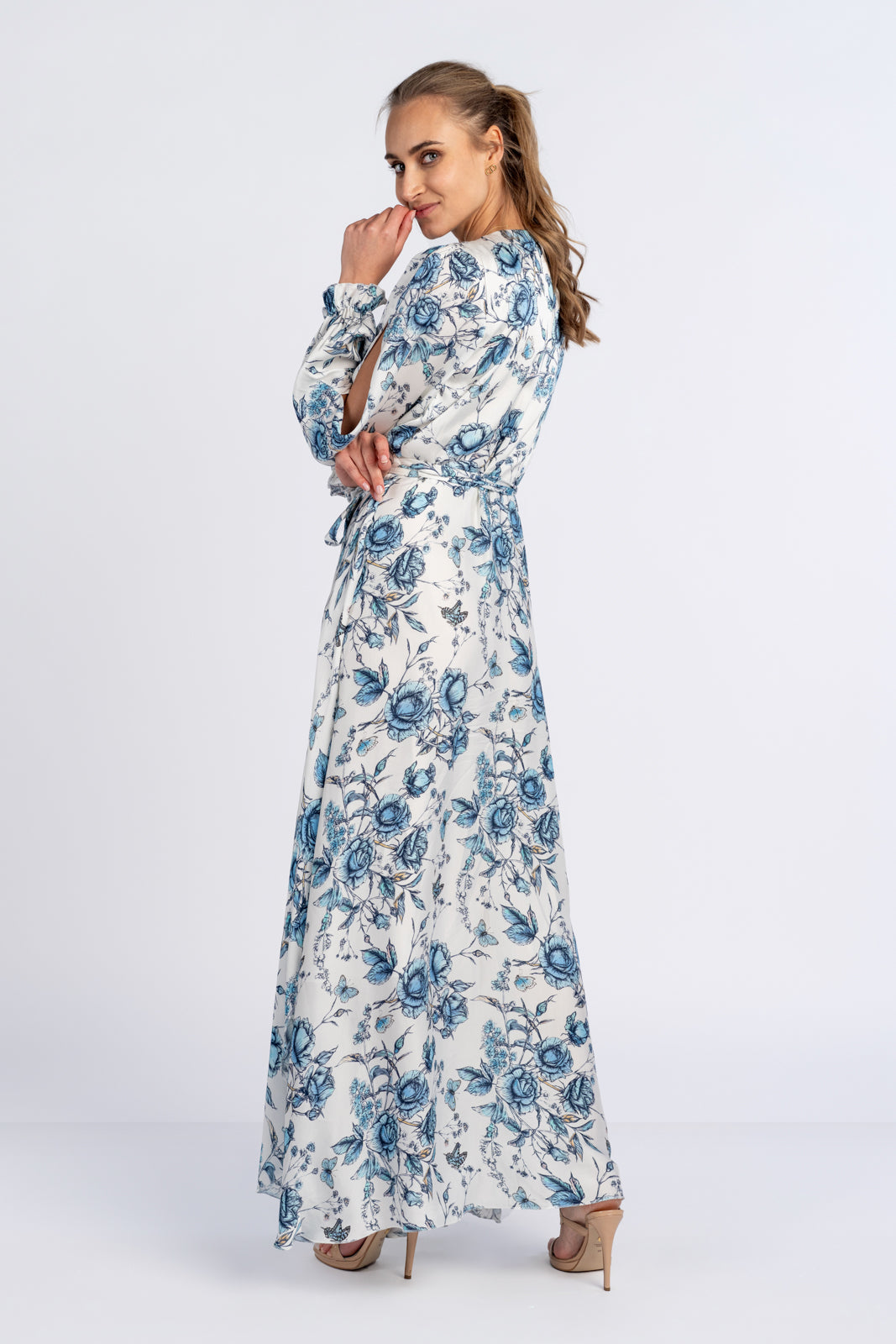 JASMINE dress blue flowers