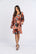 LEA dress, orange with roses