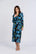SELENA dress with navy blue flowers