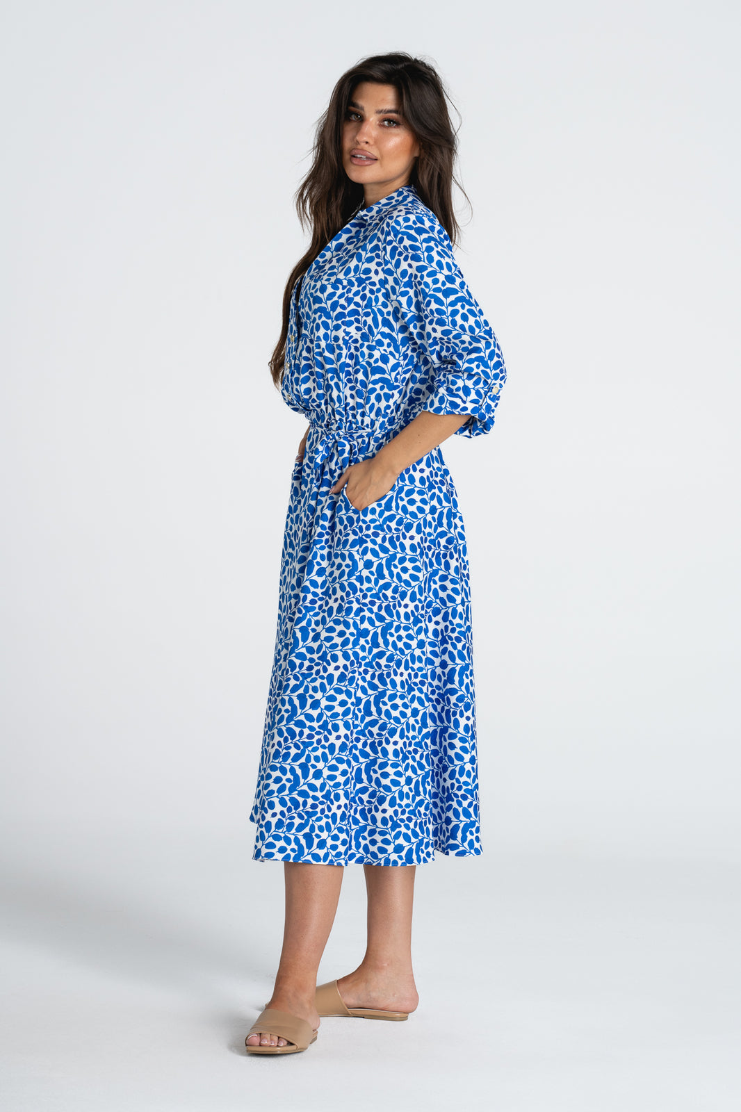 SOFIA dress pattern blue