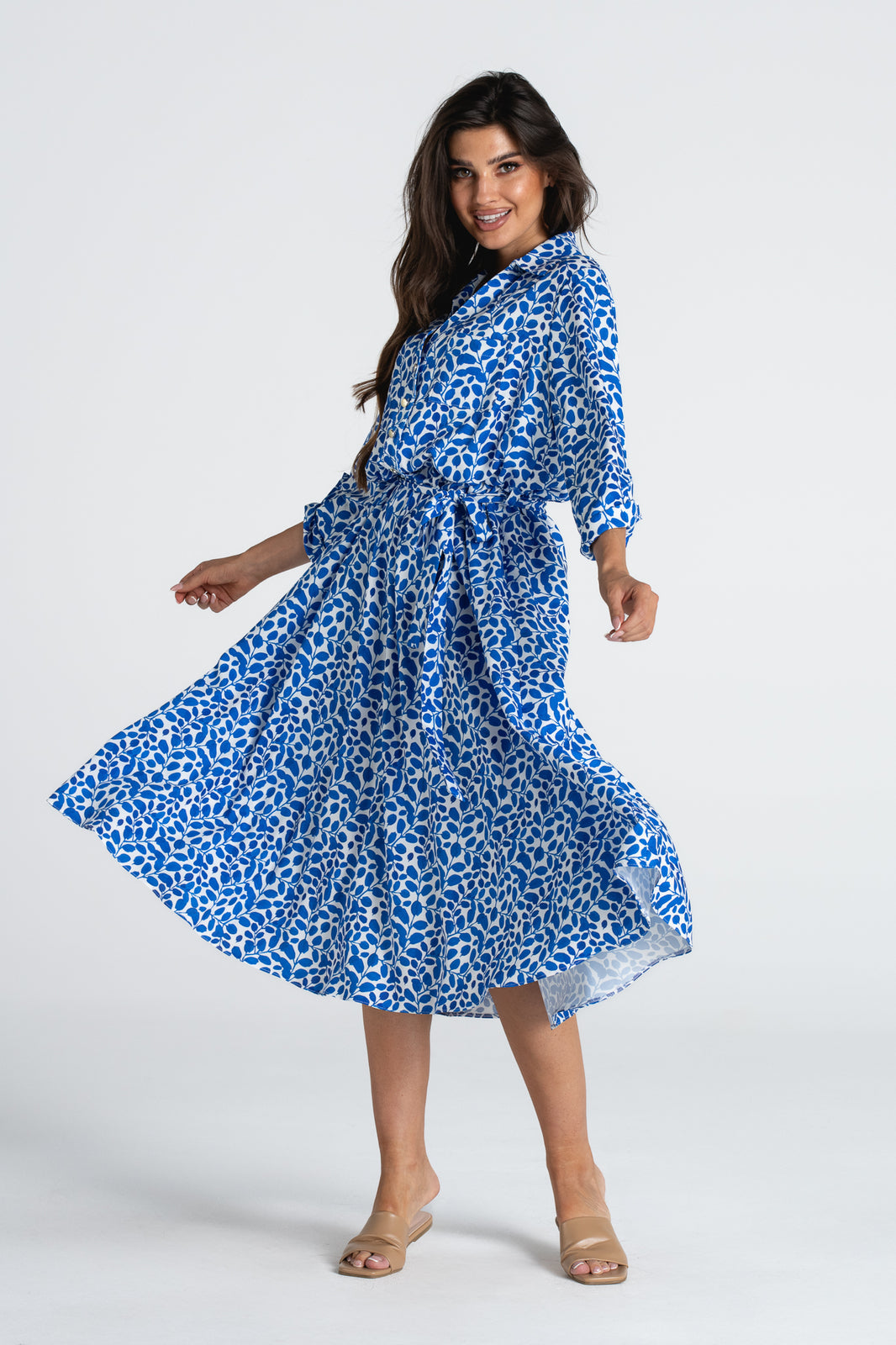 SOFIA dress pattern blue