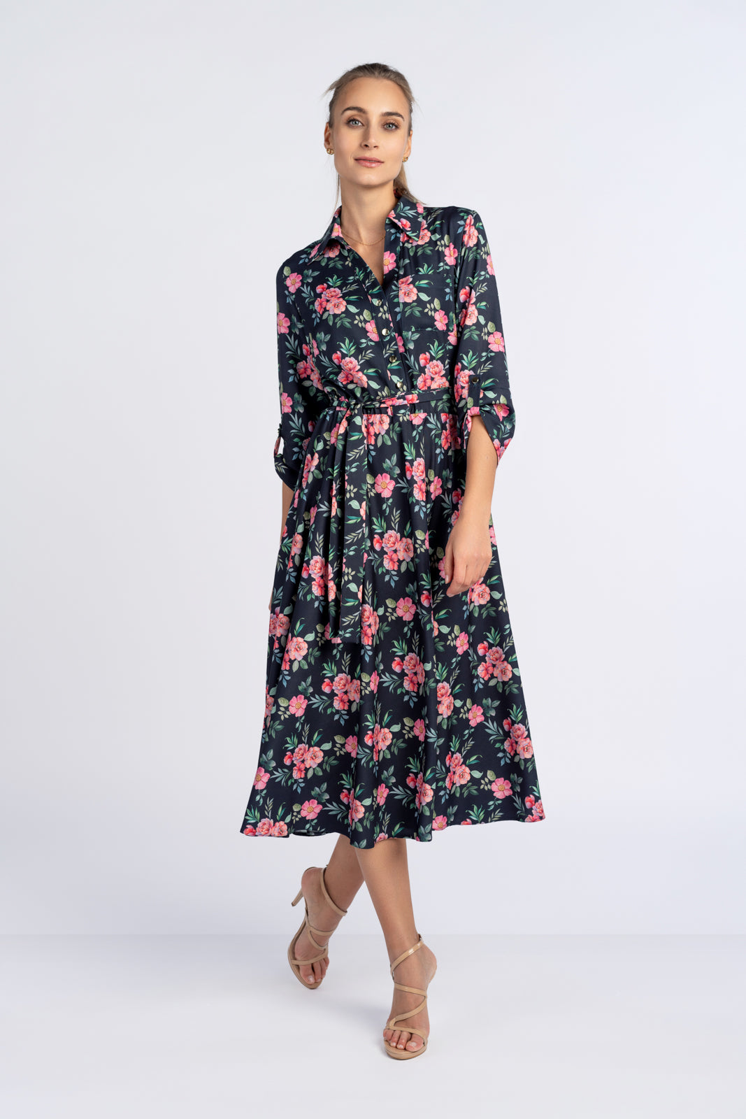 SOFIA dress green flowers