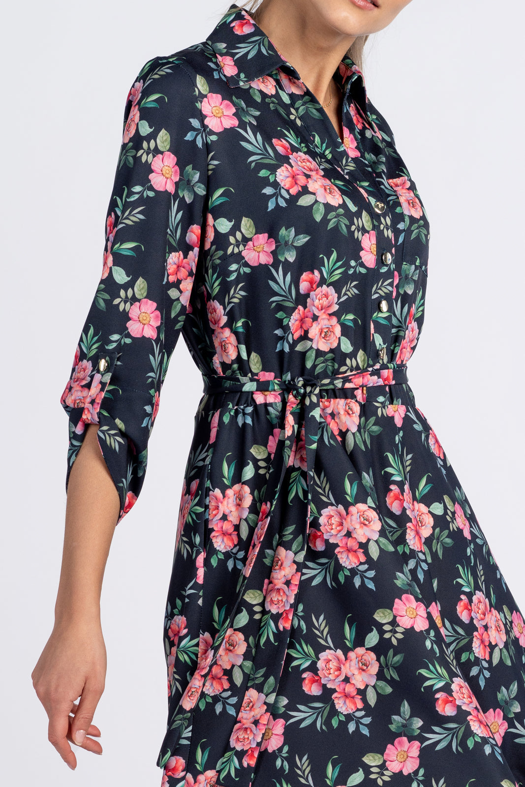 SOFIA dress green flowers