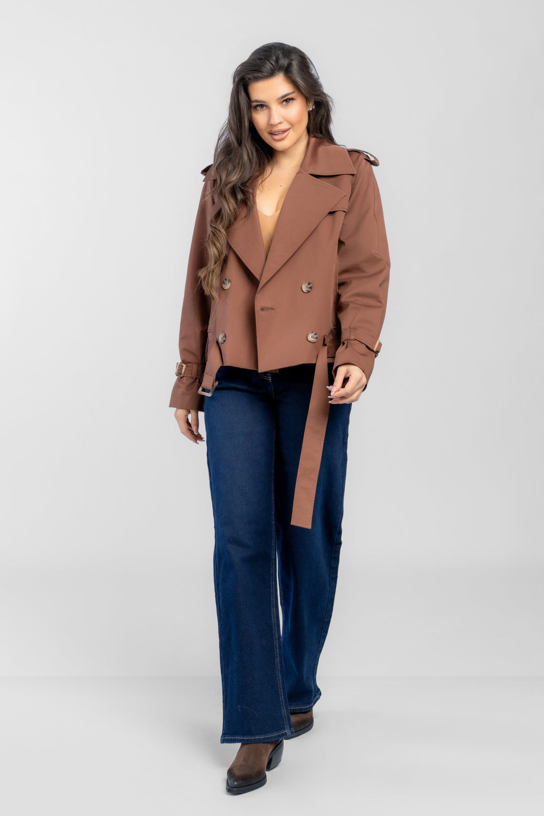 Chocolate ADA trench coat