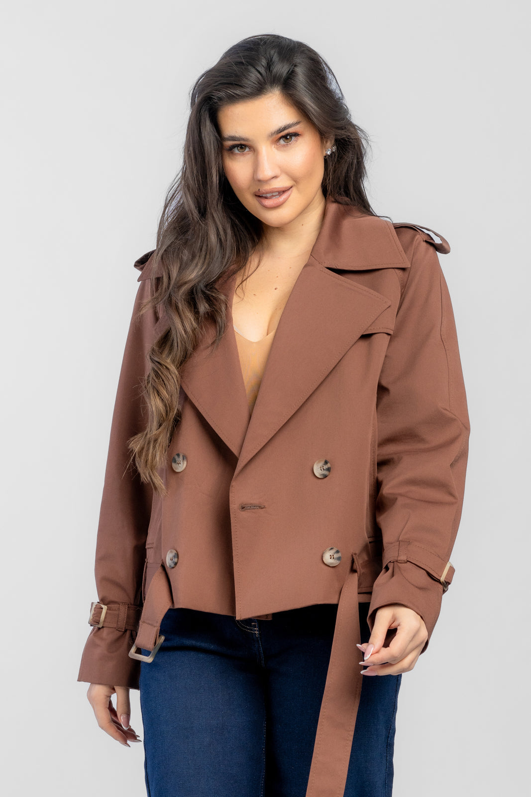 Chocolate ADA trench coat
