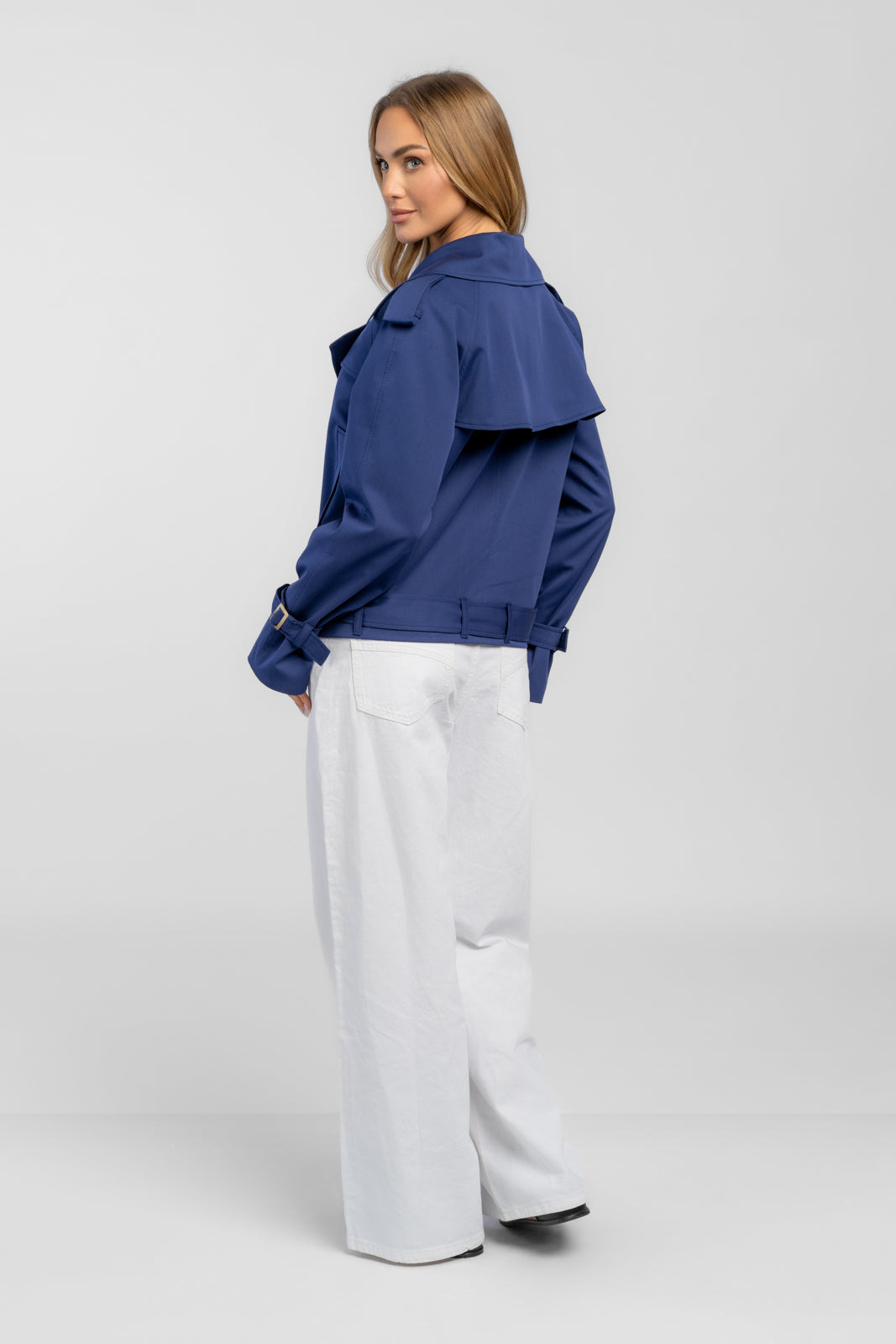 ADA navy trench coat