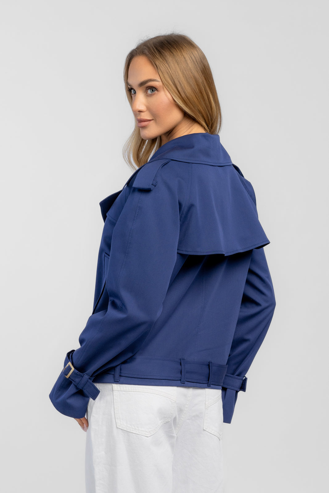 ADA navy trench coat