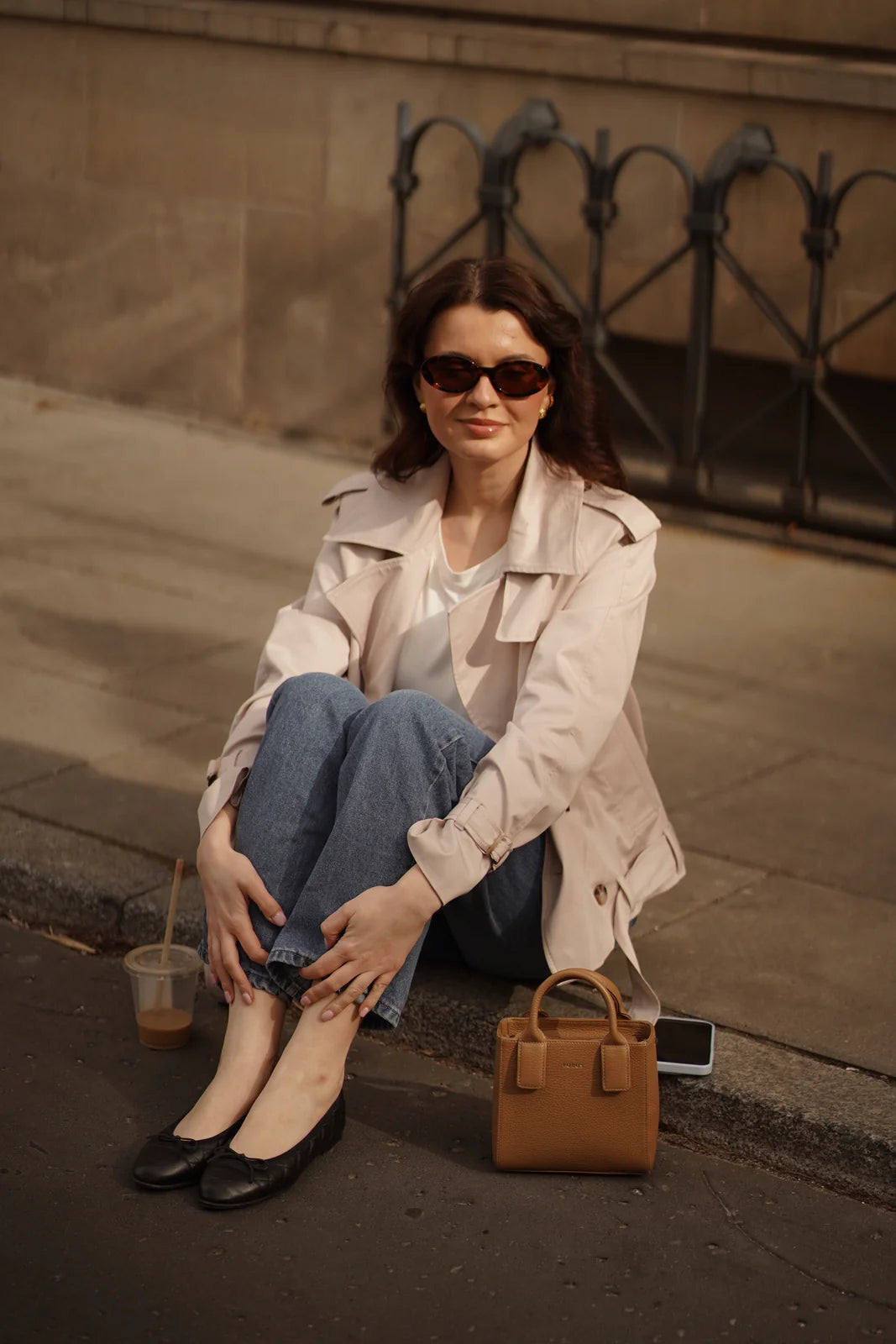 ADA Latte Trench Coat