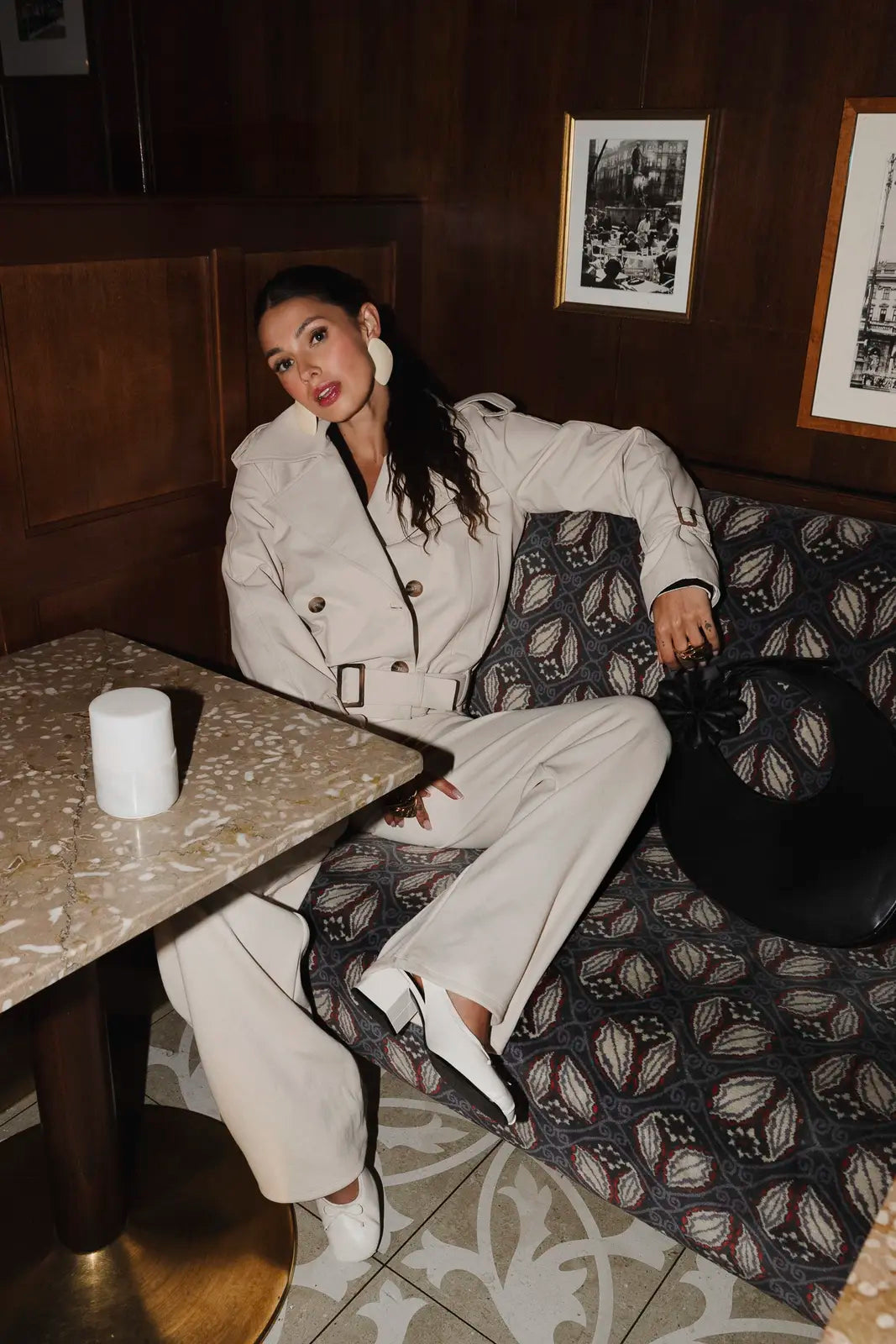 Cream ADA trench coat