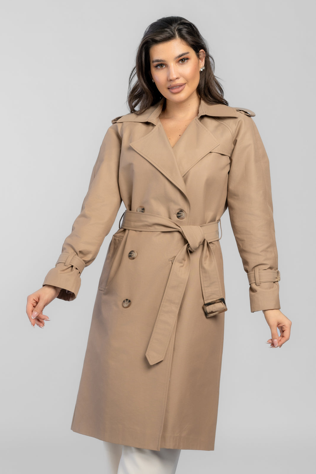 ADRIANNA cappuccino trench coat