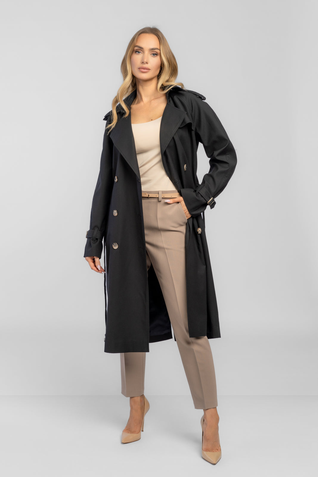 ADRIANNA trench coat black