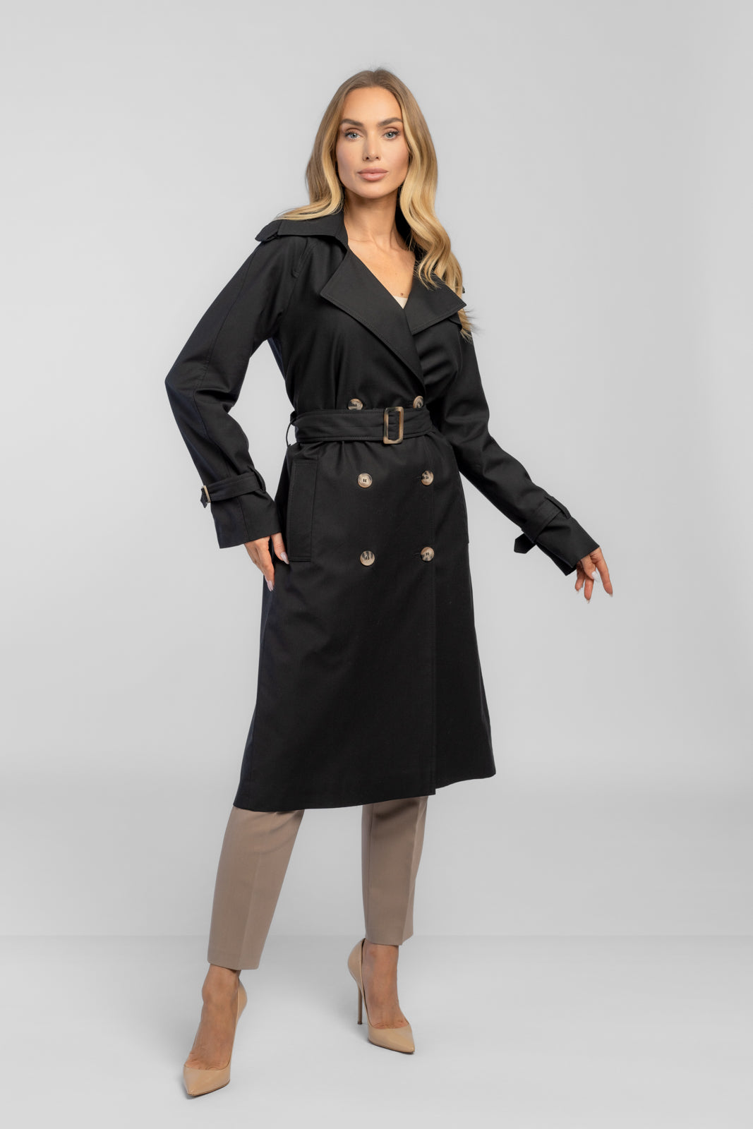 ADRIANNA trench coat black
