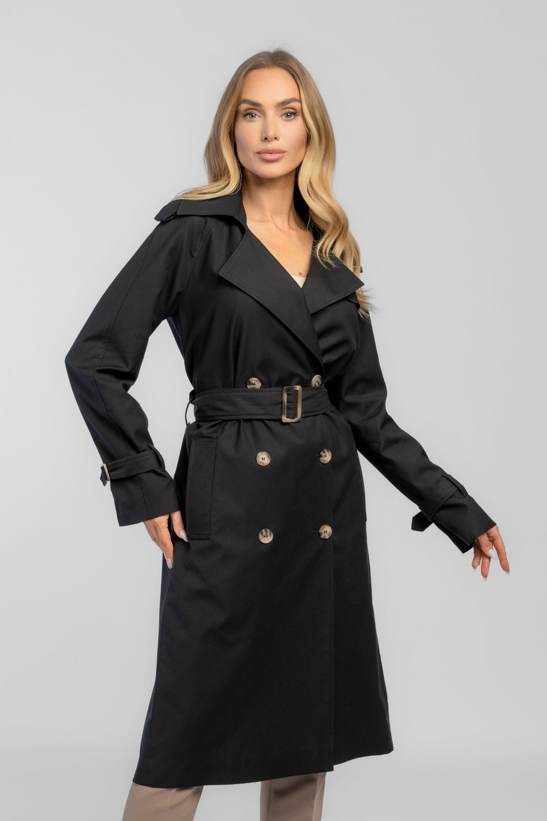 ADRIANNA trench coat black