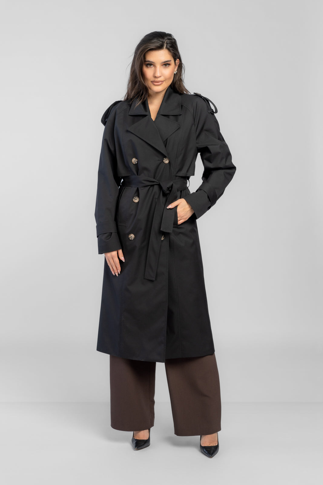 AMANDA trench coat black 2.0