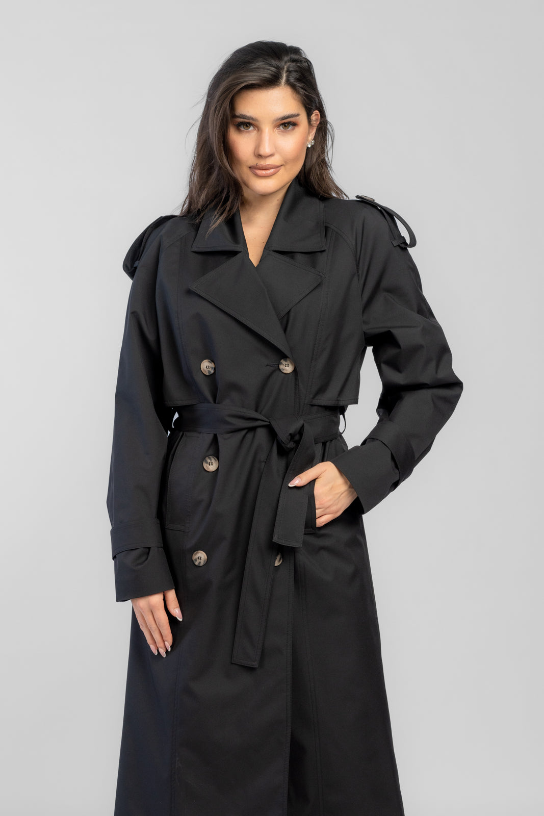 AMANDA trench coat black 2.0
