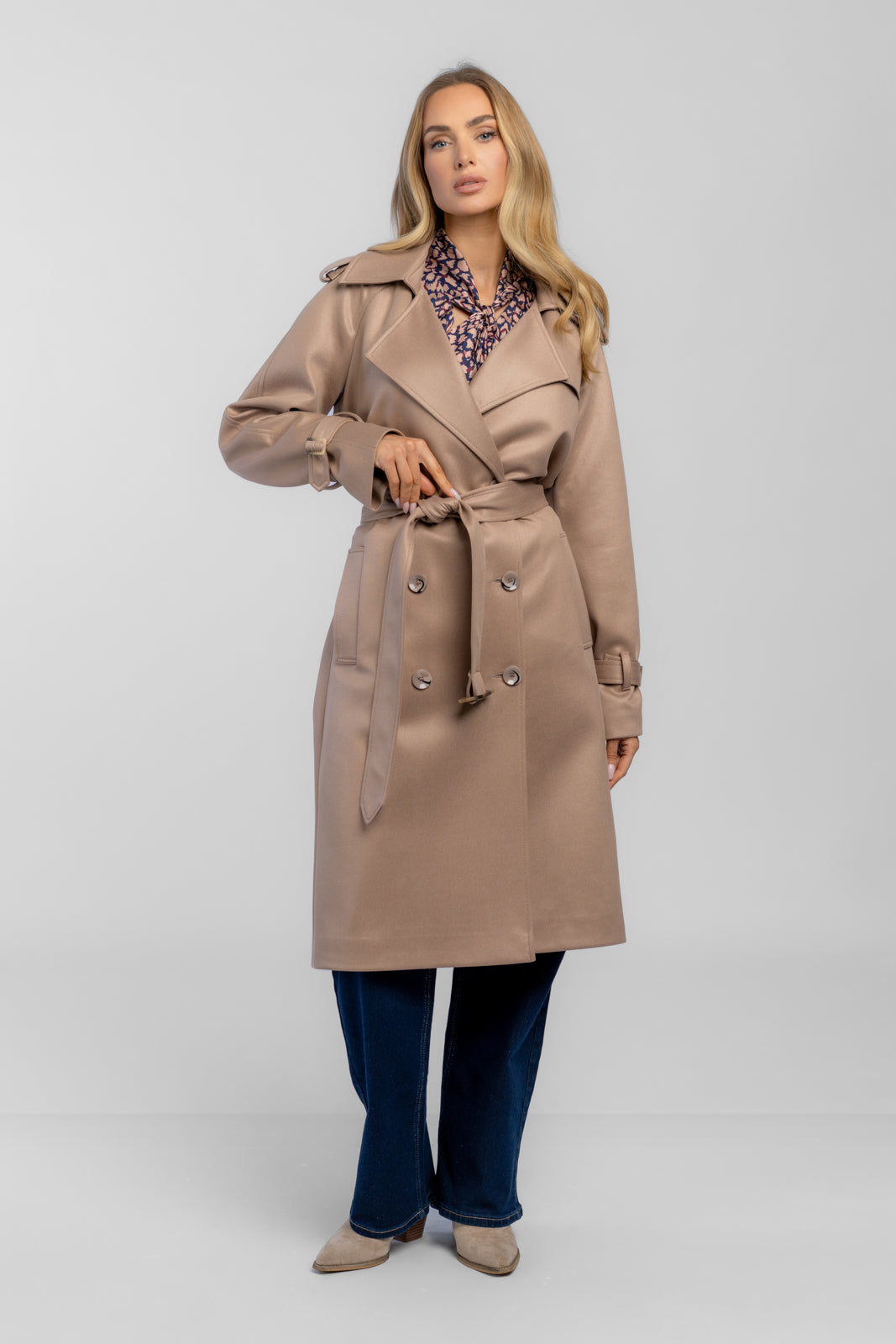 ARLETA cappuccino trench coat