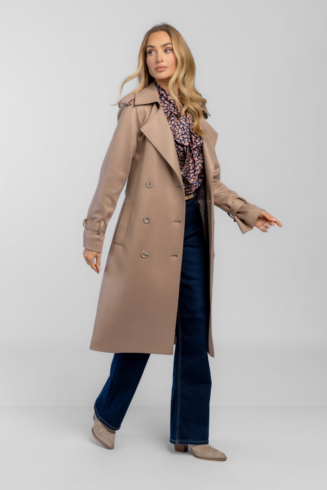 ARLETA cappuccino trench coat