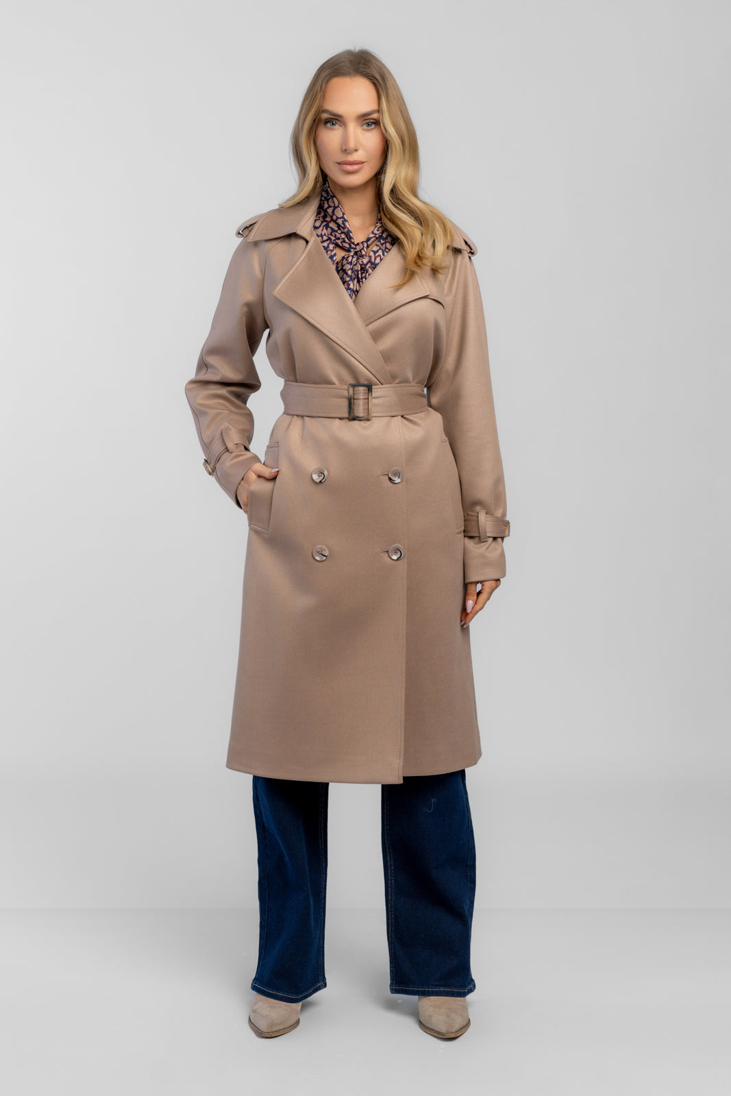 ARLETA cappuccino trench coat