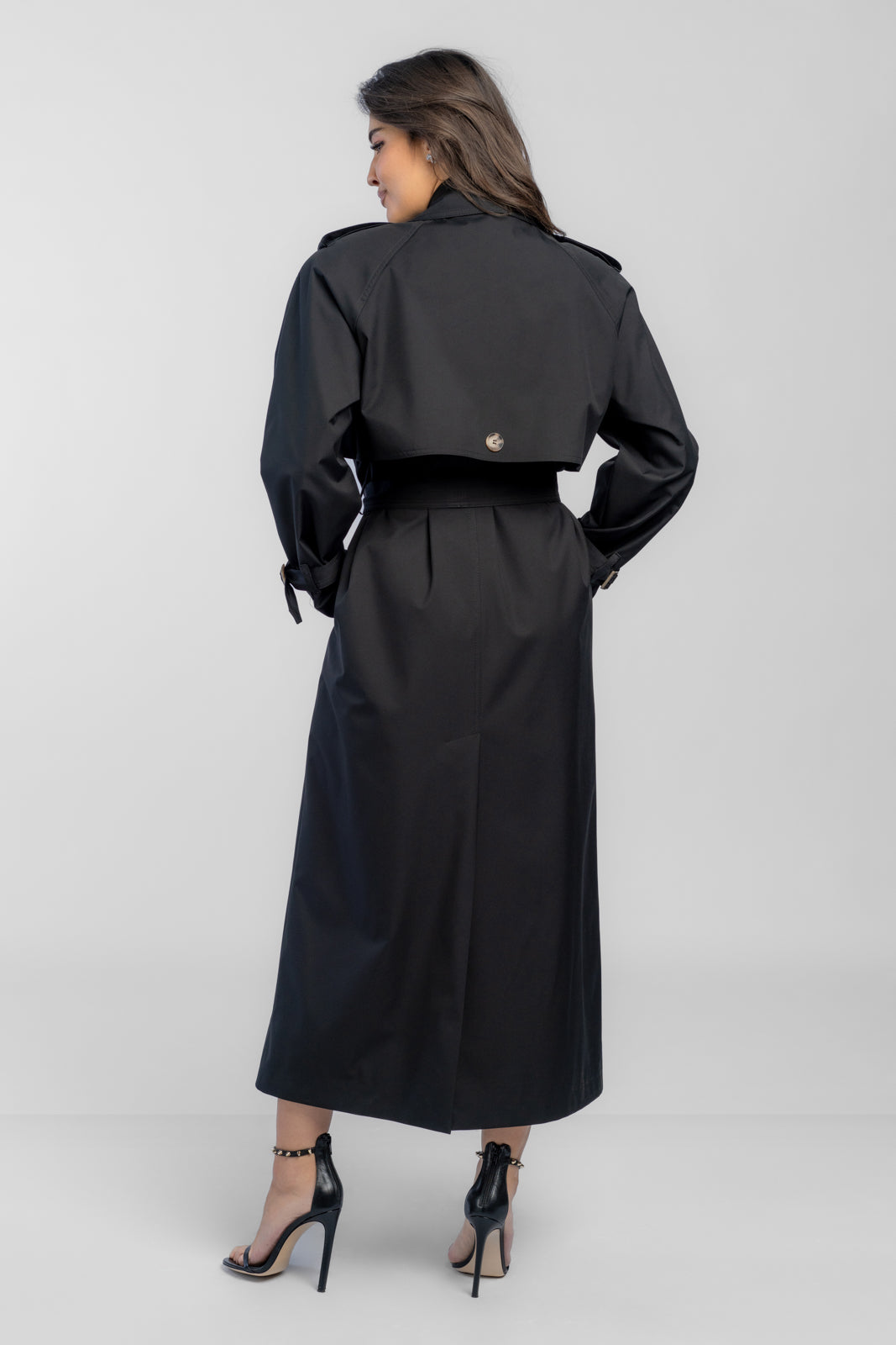 CYNTIA trench coat black