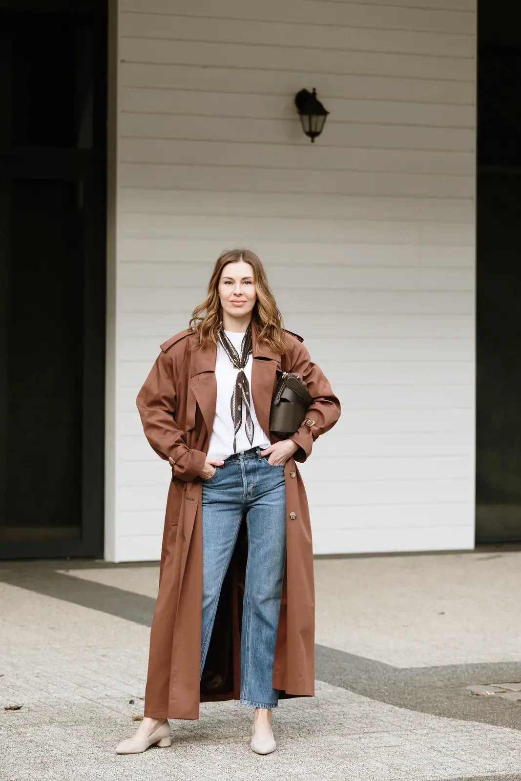 CYNTIA chocolate trench coat