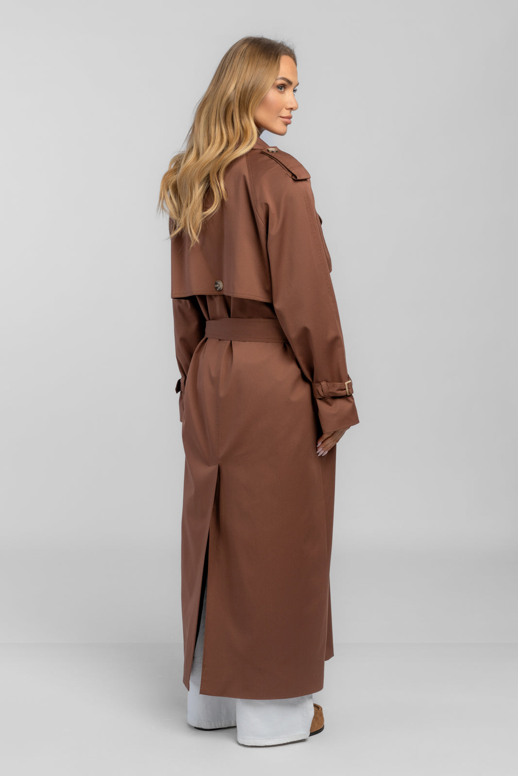 CYNTIA chocolate trench coat