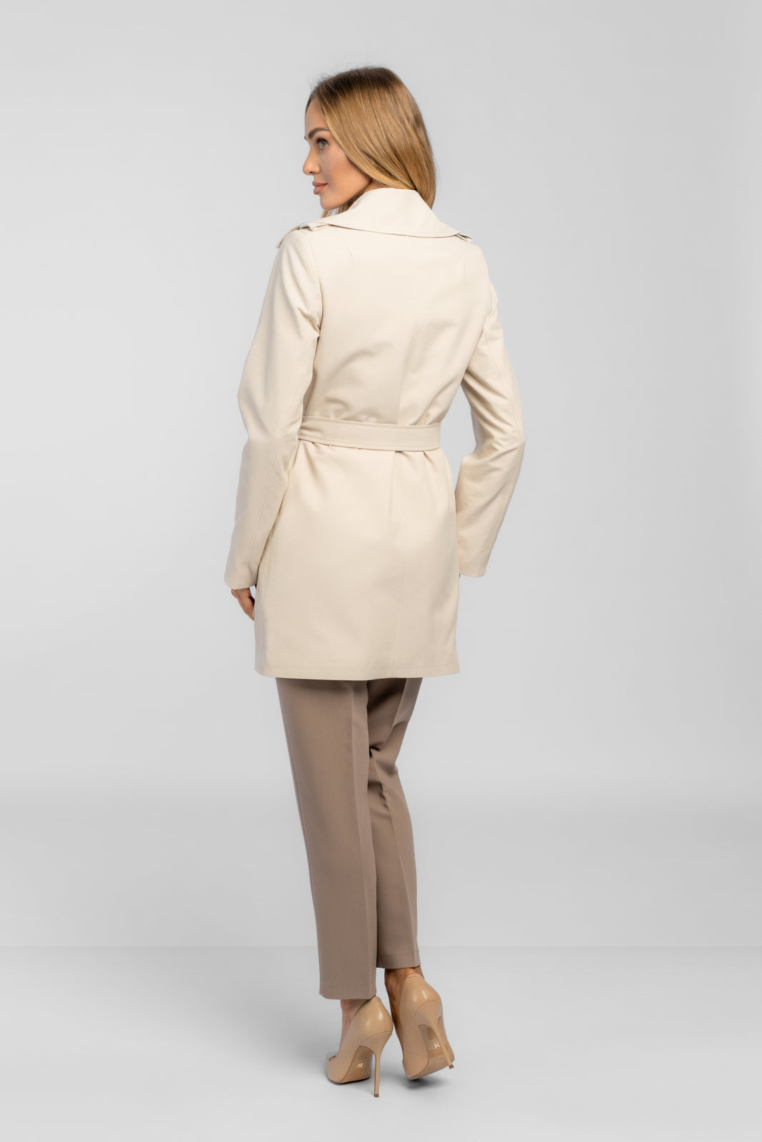 KSENIA cream trench coat