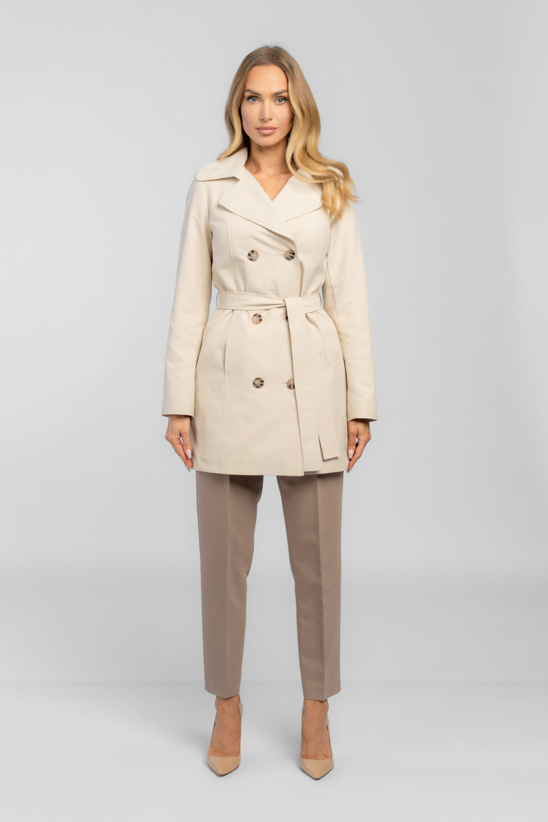 KSENIA cream trench coat