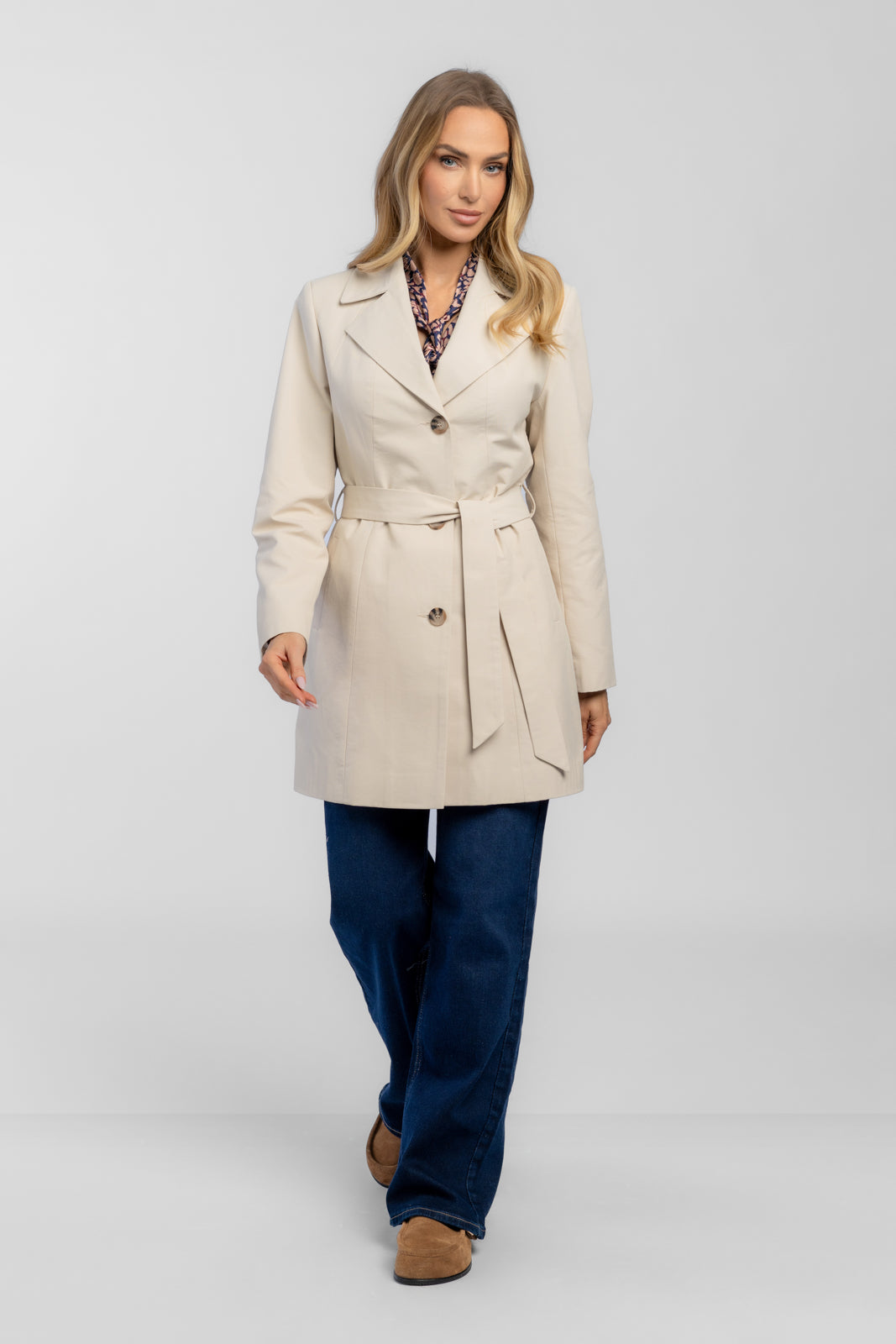 LENA cream trench coat